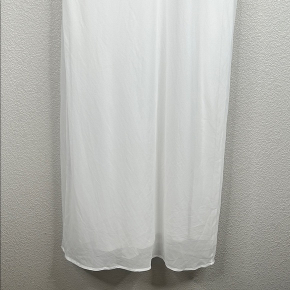 Lulus Yaneli White Boat Neck Cowl Back Maxi Dress Size Medium - Picture 9 of 12